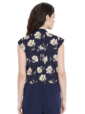 button detail floral jumpsuit - 15904242 - Standard Image - 3
