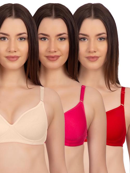 set 3 solid t-shirt bras - 15904511 - Standard Image - 1