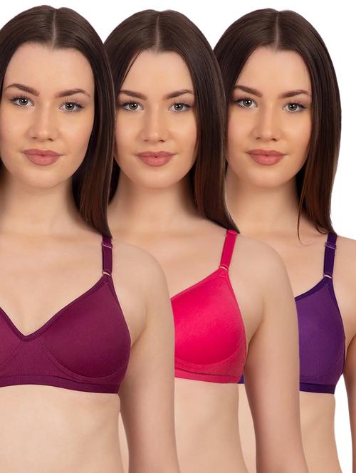 set 3 solid t-shirt bras - 15904528 - Very Small Image - 1