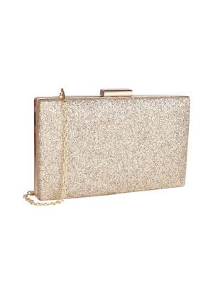gold polyester regular clutch - 15904608 - Standard Image - 4
