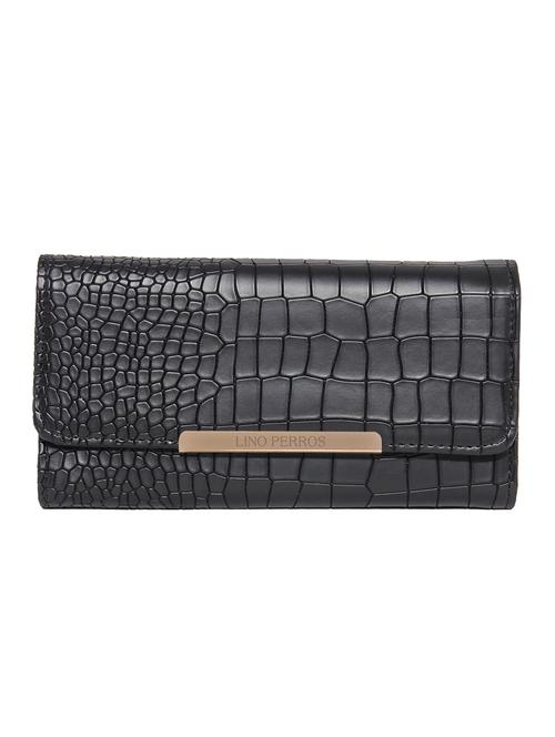 black leatherette (pu) regular purse - 15904949 - Standard Image - 1