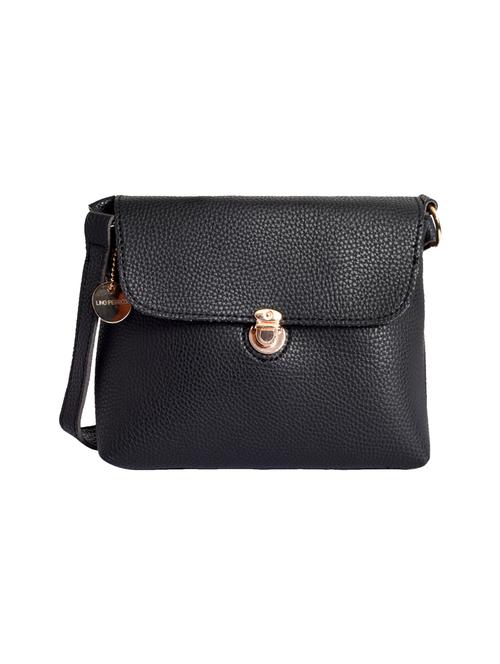 black leatherette (pu) regular sling bag - 15905090 - Very Small Image - 1