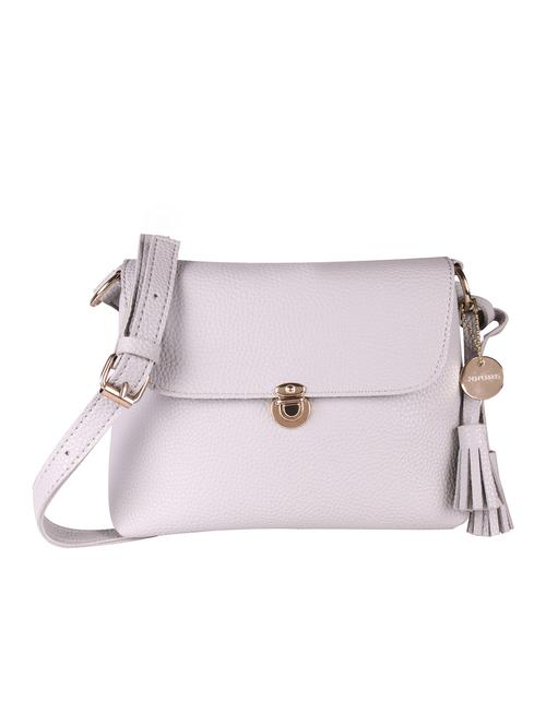white leatherette (pu) regular sling bag - 15905093 - Standard Image - 1