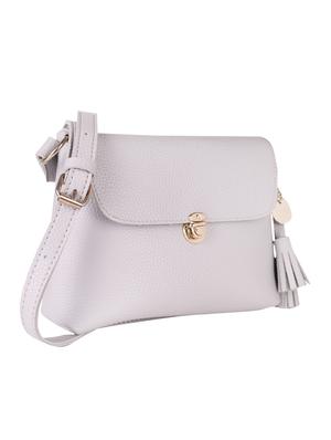 white leatherette (pu) regular sling bag - 15905093 - Standard Image - 4