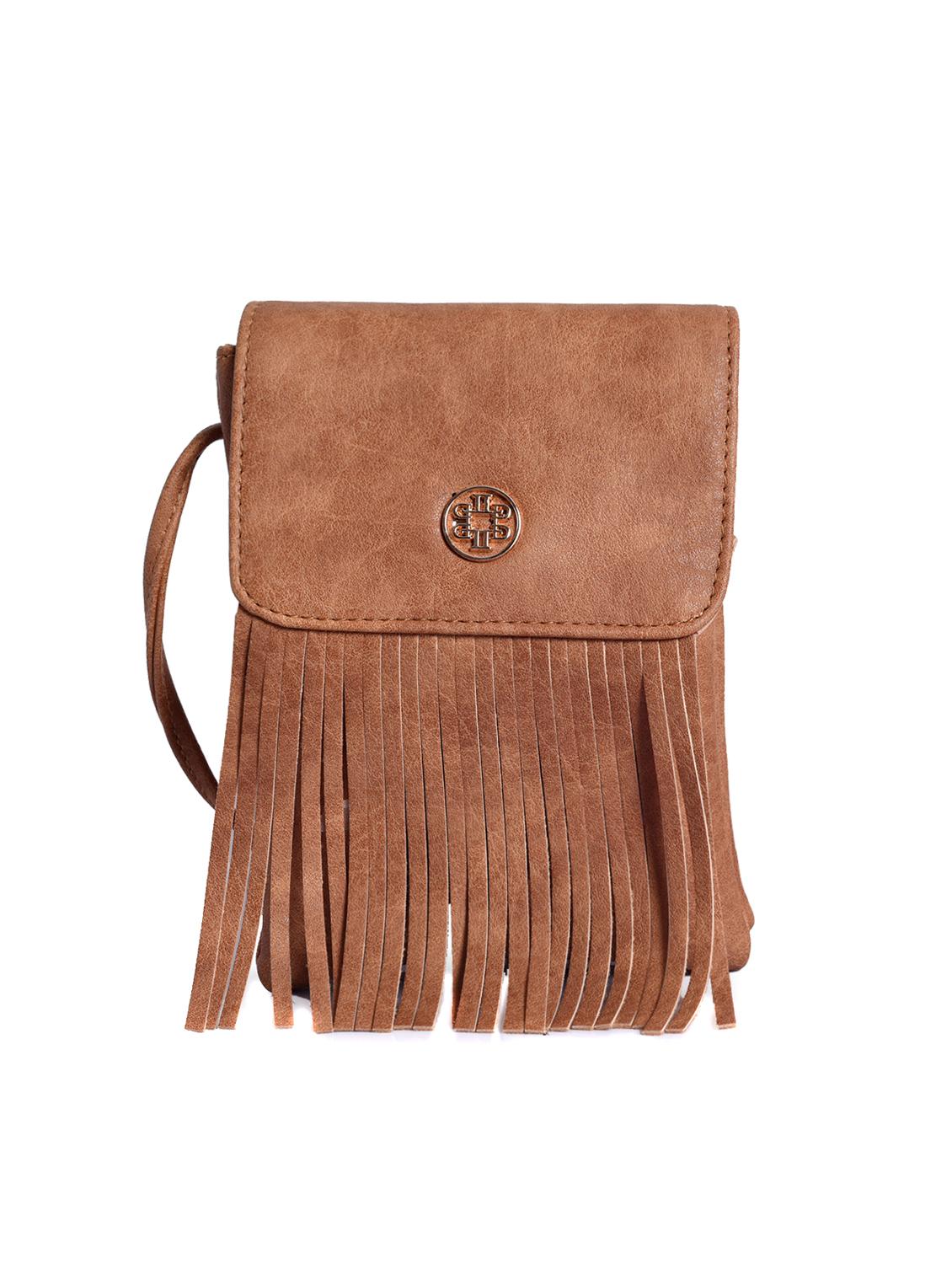 brown leatherette (pu) regular sling bag - 15905314 - Zoom Image - 1