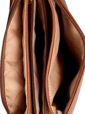 tan leatherette (pu) regular sling bag - 15905385 - Standard Image - 3