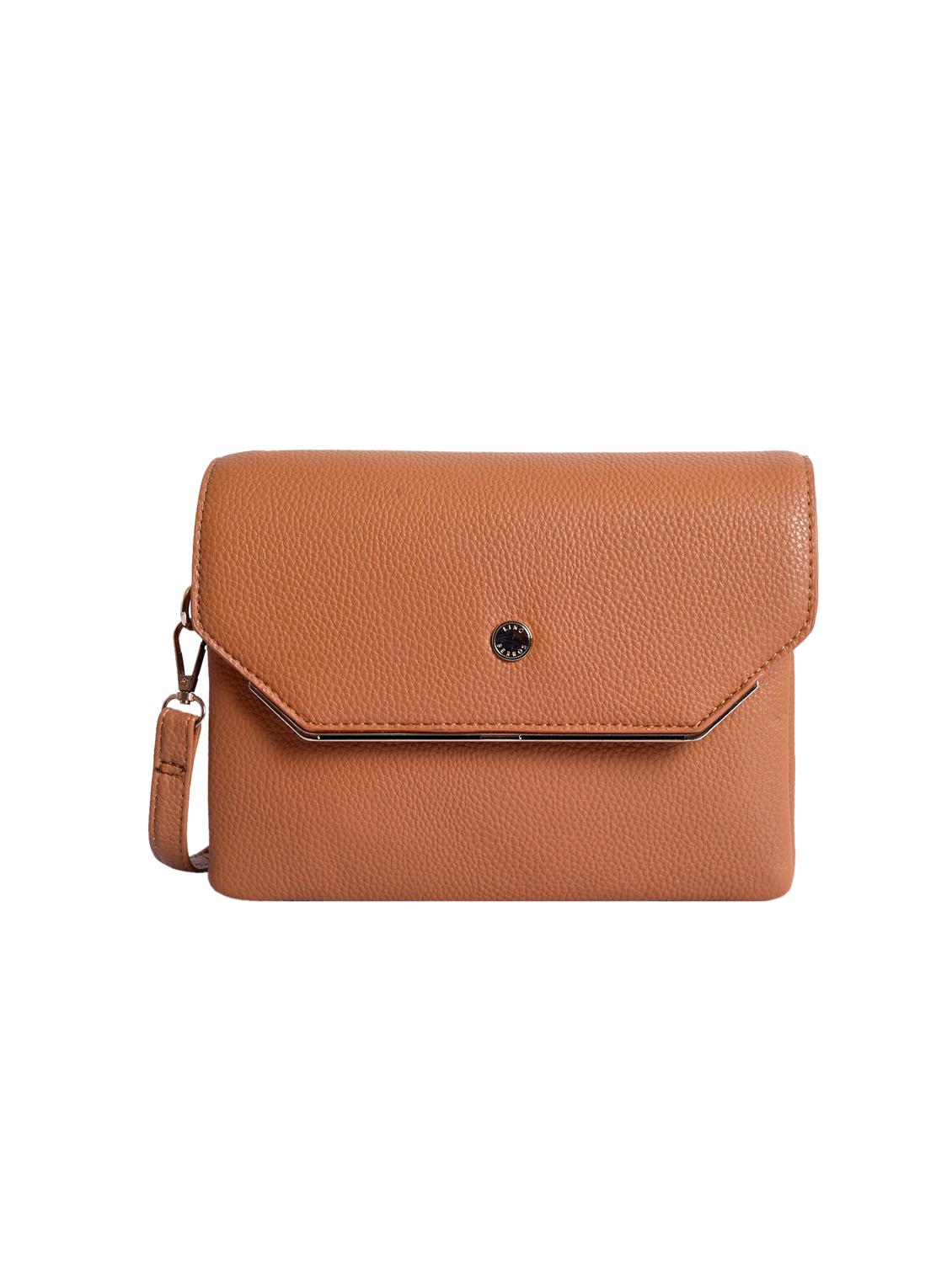 tan leatherette (pu) regular sling bag - 15905385 - Zoom Image - 1