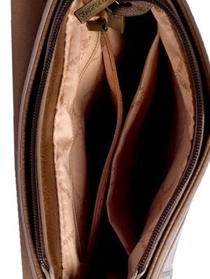 brown leatherette (pu) regular sling bag - 15905410 - Standard Image - 3
