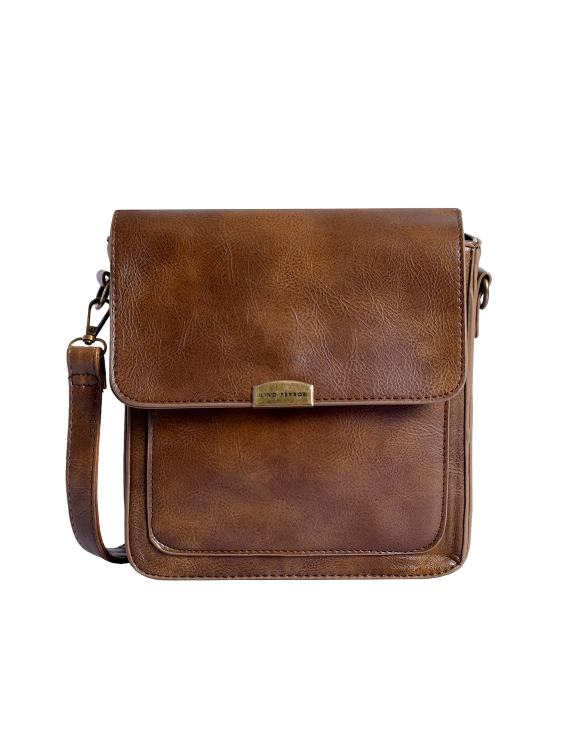 brown leatherette (pu) regular sling bag - 15905410 - Zoom Image - 1