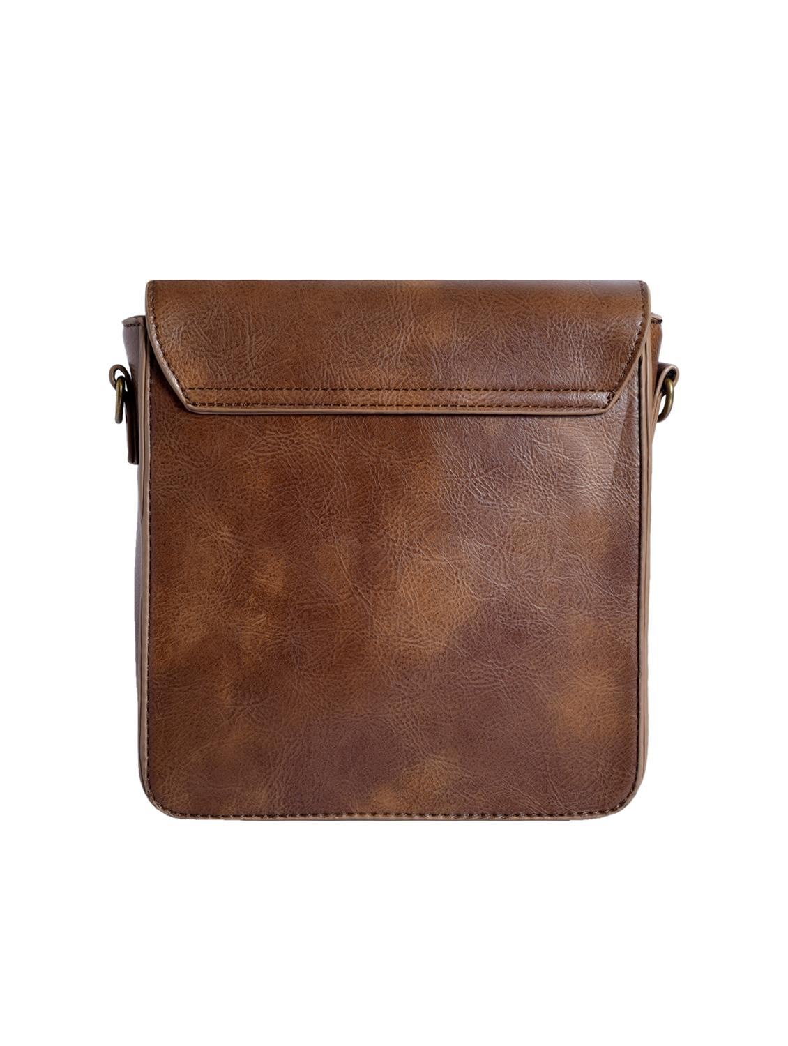 brown leatherette (pu) regular sling bag - 15905410 - Zoom Image - 2