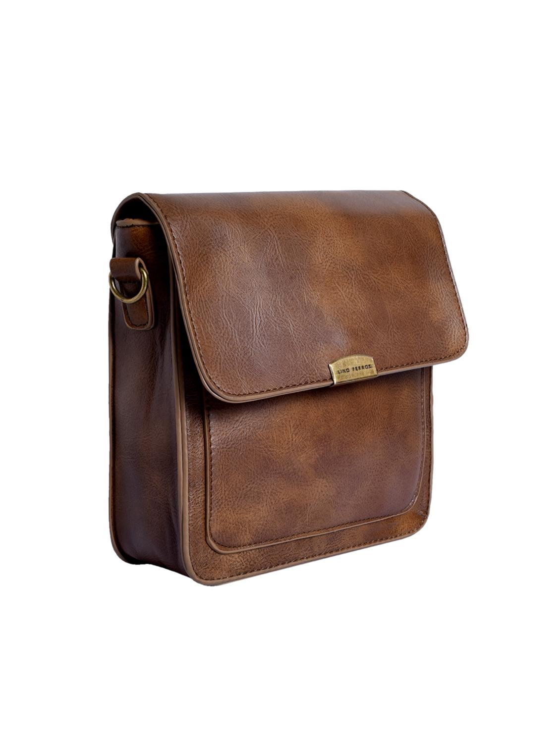 brown leatherette (pu) regular sling bag - 15905410 - Zoom Image - 4