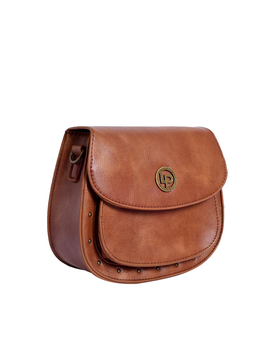 brown leatherette (pu) regular sling bag - 15905519 - Zoom Image - 4