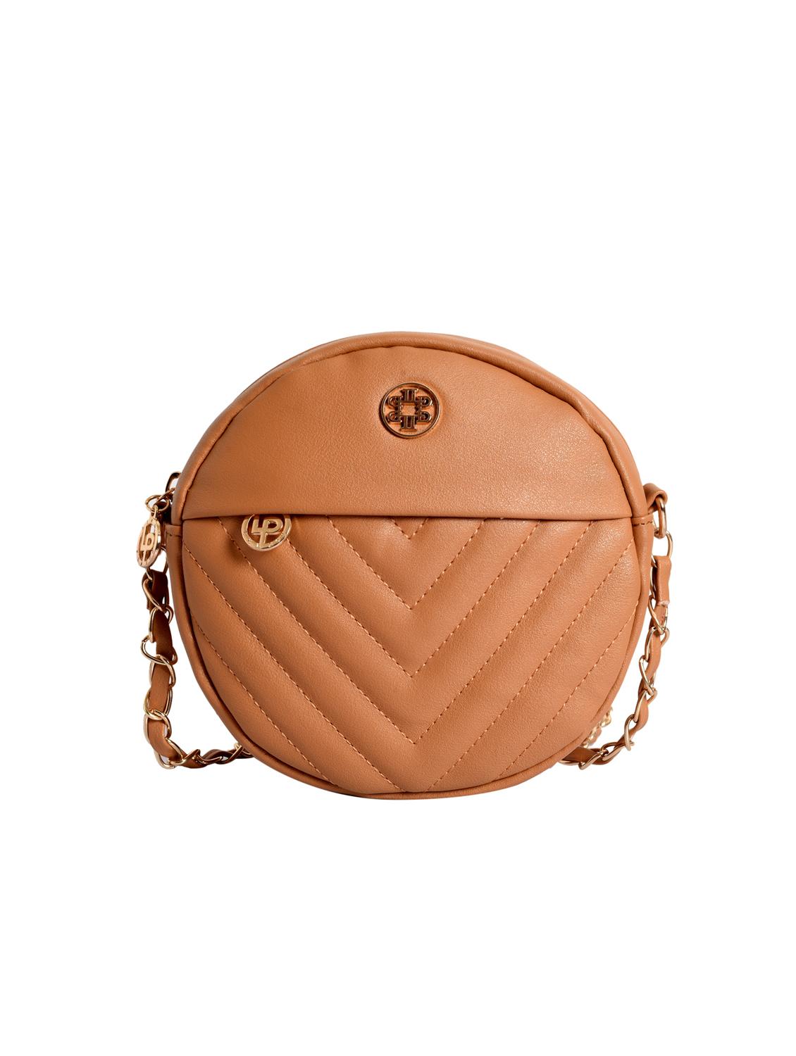 brown leatherette (pu) regular sling bag - 15905586 - Zoom Image - 1