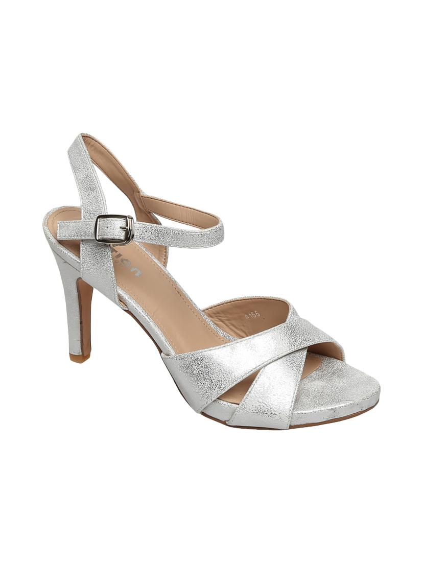 silver ankle strap sandals - 15905799 - Zoom Image - 1