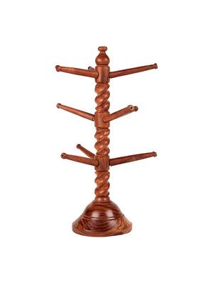desi karigar wood carving cutter work bangle stand - 15906815 - Standard Image - 3