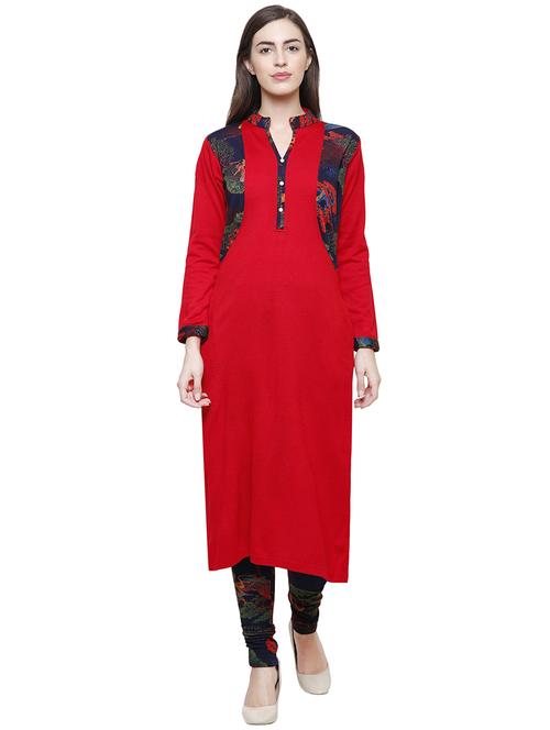 printed kurta with legging set - 15906964 - Standard Image - 1