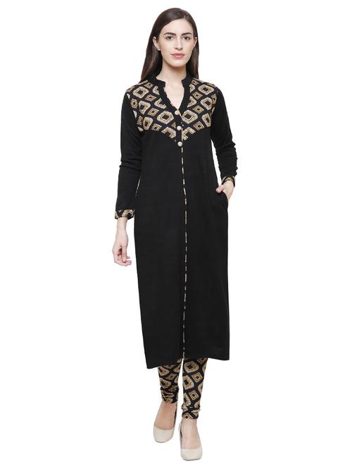 printed patch work kurta with legging set - 15906965 - Standard Image - 1