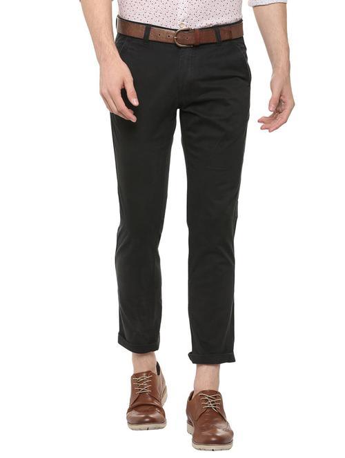black cotton chinos - 15907108 - Standard Image - 1