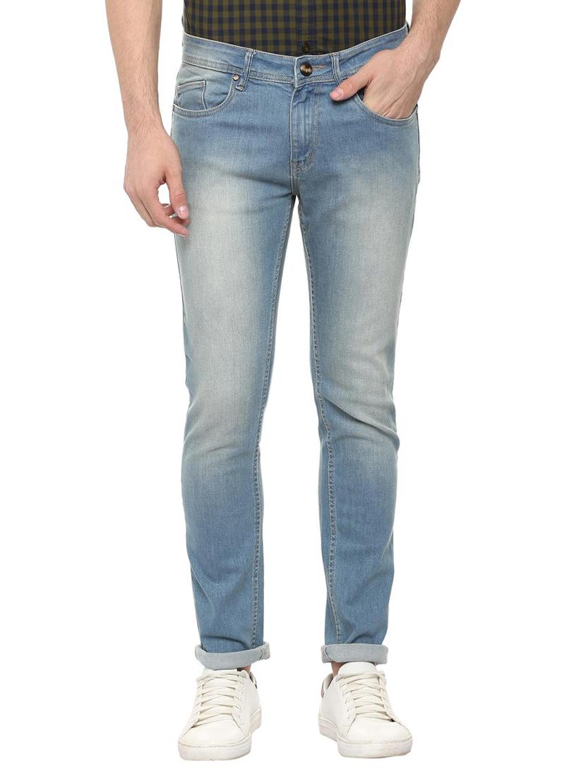 blue cotton washed jeans - 15907146 - Zoom Image - 1