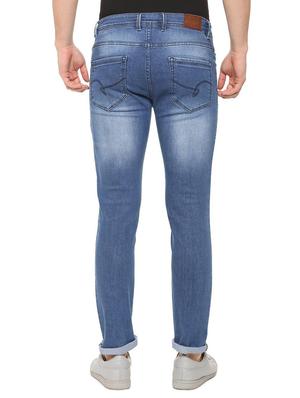 blue cotton washed jeans - 15907150 - Standard Image - 2