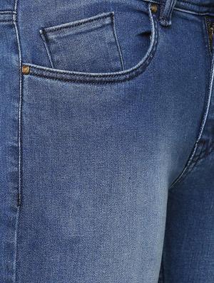 blue cotton washed jeans - 15907150 - Standard Image - 4