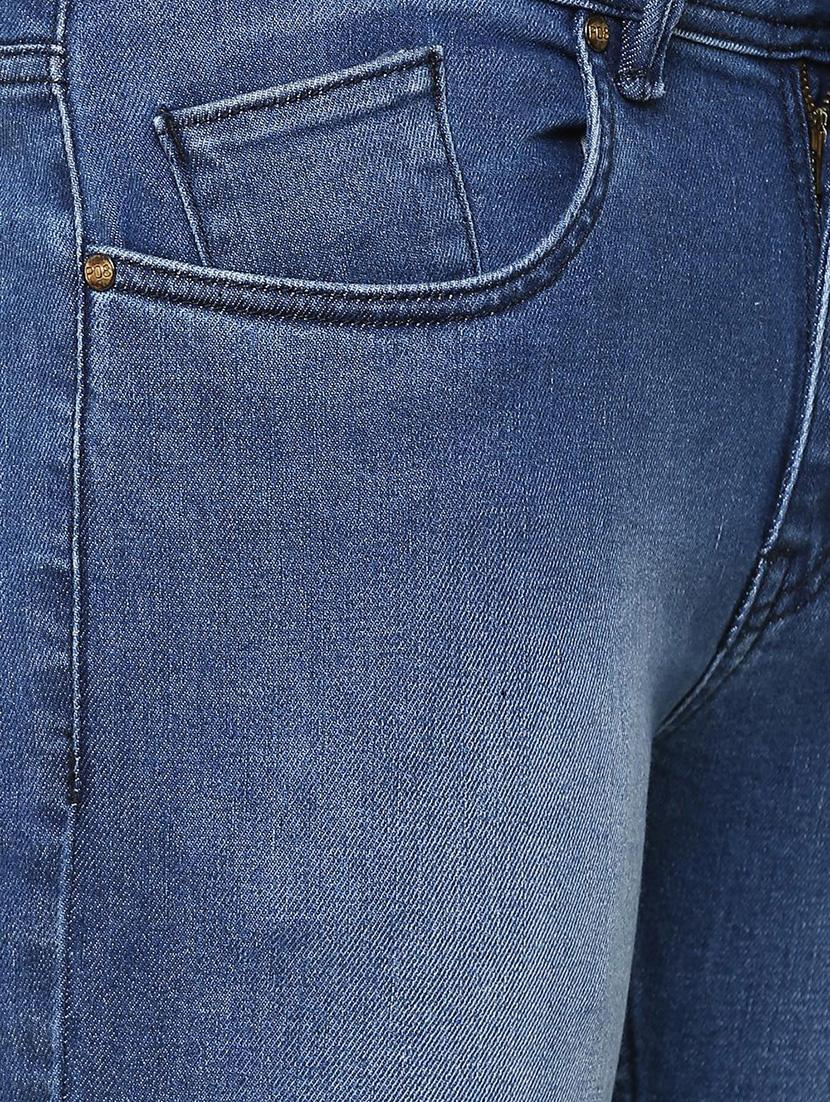 blue cotton washed jeans - 15907150 - Zoom Image - 4