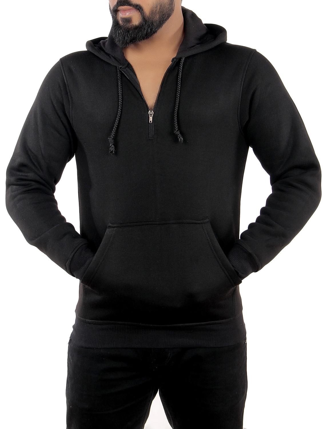 black fleece sweatshirt - 15908329 - Zoom Image - 1