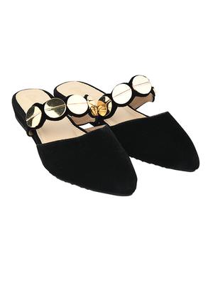 black slip on sandals - 15908559 - Standard Image - 3