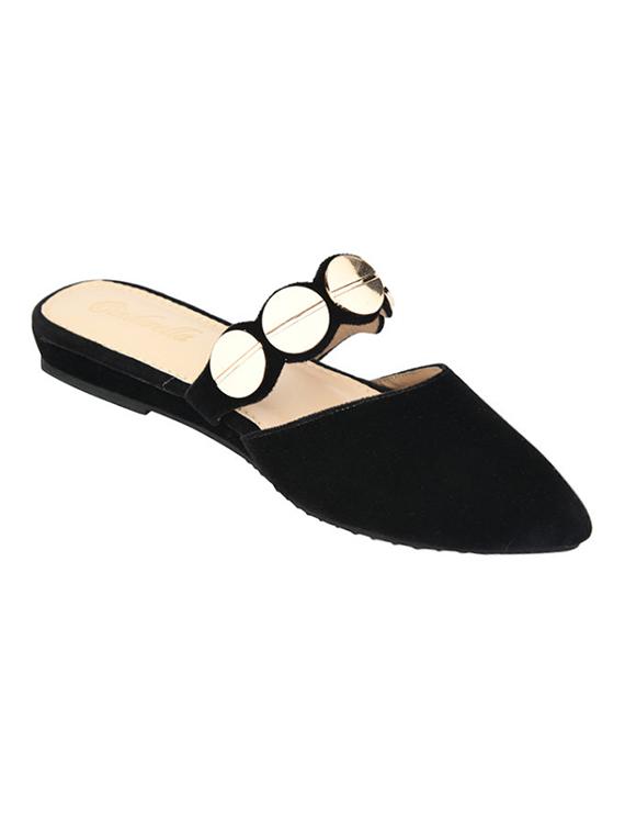 black slip on sandals - 15908559 - Zoom Image - 1