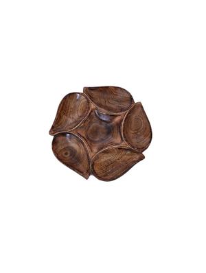 desi karigar wooden clave hexad dry fruit tray - 15908973 - Standard Image - 3