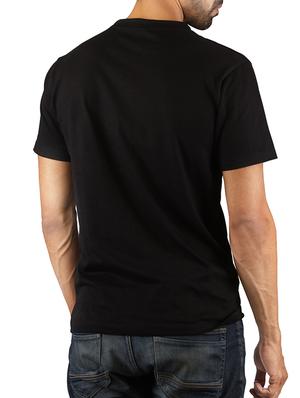 black cotton chest print tshirt - 15908984 - Standard Image - 3
