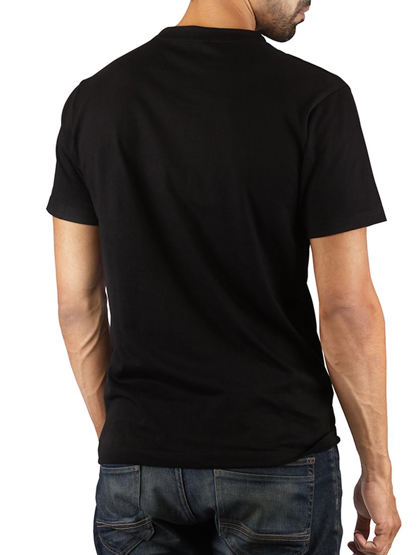black cotton chest print tshirt - 15908984 - Zoom Image - 3