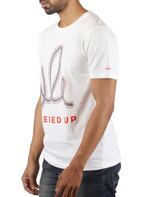 white cotton chest print t-shirt - 15908988 - Standard Image - 2