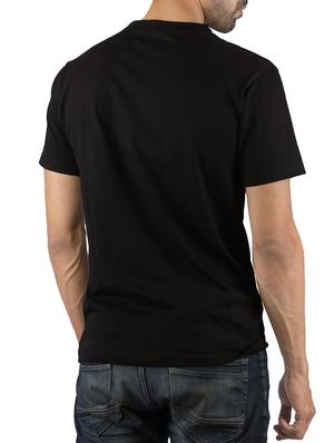 black cotton chest print tshirt - 15908989 - Standard Image - 3