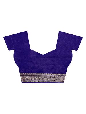 self design banarasi saree with blouse - 15909379 - Standard Image - 3