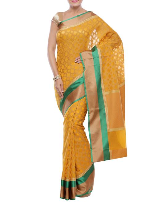 self design banarasi saree with blouse - 15909438 - Standard Image - 1