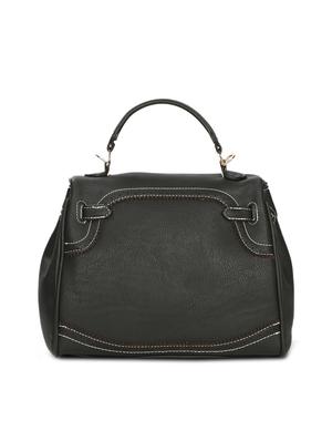 black leatherette (pu) fashion satchel - 15909758 - Standard Image - 2