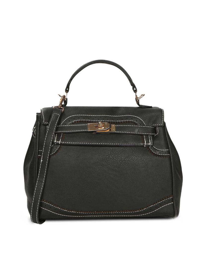 black leatherette (pu) fashion satchel - 15909758 - Zoom Image - 1