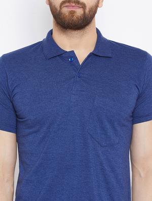 blue cotton pocket t-shirt - 15910027 - Standard Image - 4