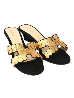 black slip on wedges - 15910322 - Standard Image - 3