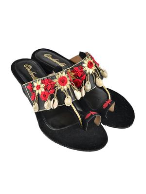 black one toe wedges - 15910328 - Standard Image - 3