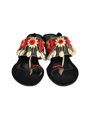 black one toe wedges - 15910328 - Standard Image - 4