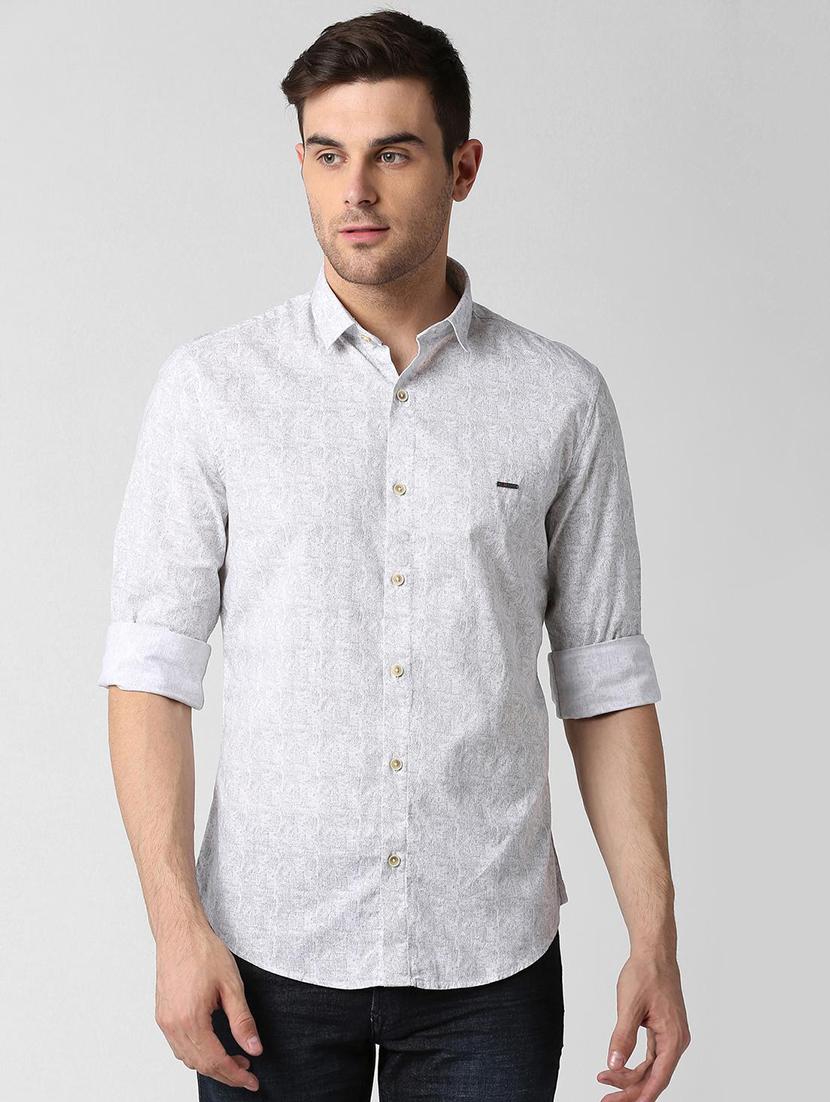 white printed casual shirt - 15910548 - Zoom Image - 1