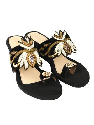 black one toe wedges - 15910942 - Standard Image - 3