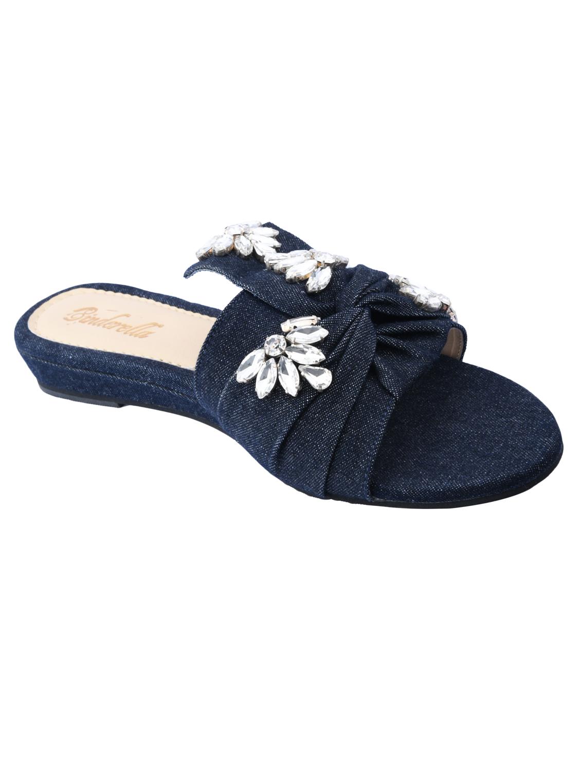 blue slip on wedges - 15910946 - Zoom Image - 1