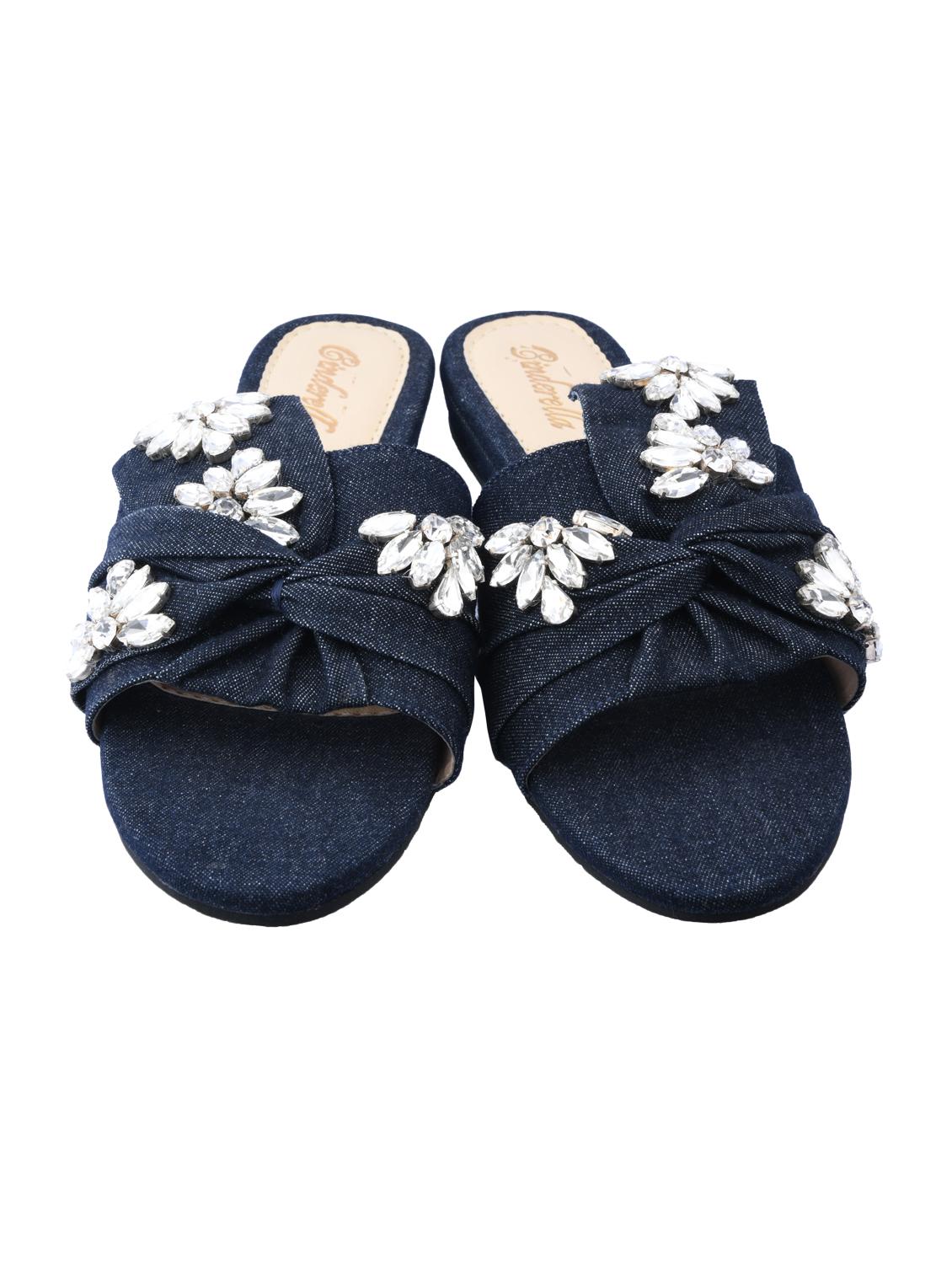 blue slip on wedges - 15910946 - Zoom Image - 4