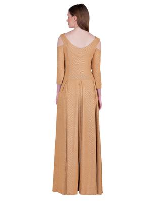cold shoulder pleated maxi dress - 15911012 - Standard Image - 3