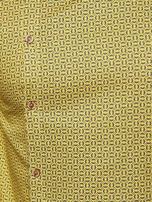 yellow cotton long kurta - 15911573 - Standard Image - 4