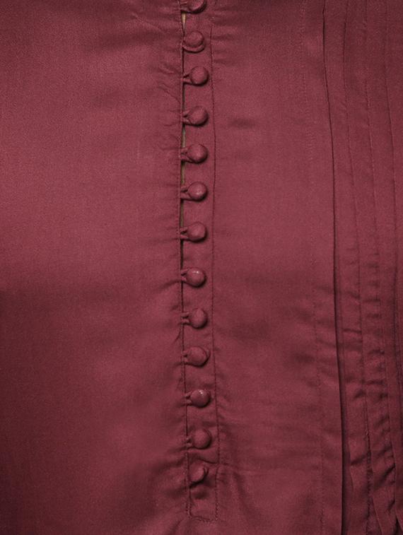 maroon rayon pintucks kurta - 15911577 - Zoom Image - 4