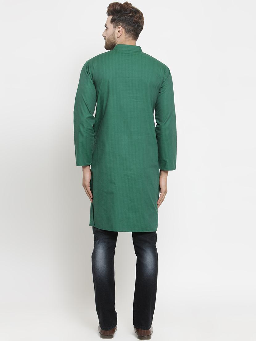green striped long kurta - 15911664 - Zoom Image - 3